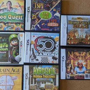 Assorted Nintendo DS games and Game Keeper